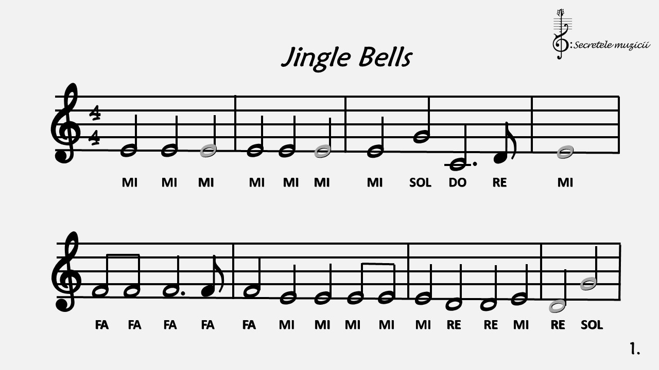 Jingle Bells - music notes coloring